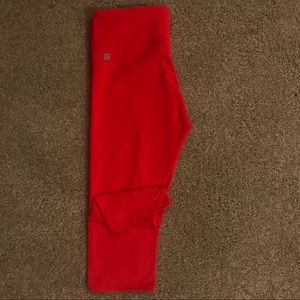 Red Fabletics Crop Leggings